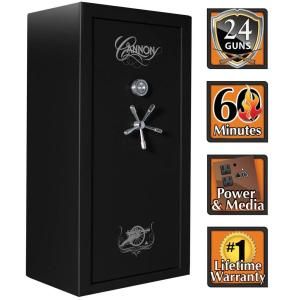 Cannon 24 Gun 60 in. H x 24 in. W x 24 in. D Hammertone Black Electronic Lock Deluxe Fire Safe with Chrome Finish CA23 H1FDC 13