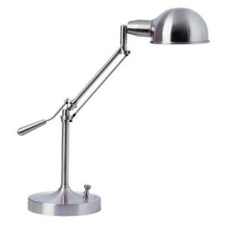 Verilux Brookfield 22.5 in. Brushed Nickel Natural Spectrum Desk Lamp with Counter Weight Control VD08BN1