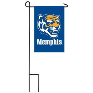Team Sports America NCAA 12 1/2 in. x 18 in. Memphis 2 Sided Garden Flag with 3 ft. Metal Flag Stand DISCONTINUED P127141