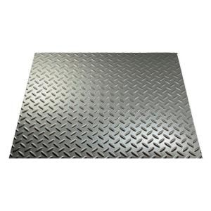 Fasade 4 ft. x 8 ft. Diamond Plate Brushed Aluminum Wall Panel S66 08