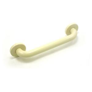WingIts Premium 12 in. x 1.25 in. Polyester Painted Stainless Steel Grab Bar in Bone (15 in. Overall Length) WGB5YS12BO