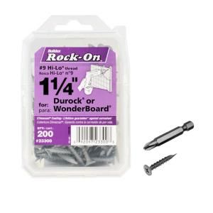 Rock On #9 x 1 1/4 in. Hi Lo Threaded Wafer Head Phillips Cement Board Screw (200 Pack) 23300
