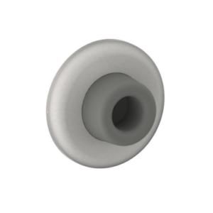 Hager Satin Stainless Concave Wall Stop with Grey Rubber Bumper AE 236W