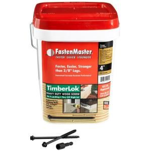 FastenMaster #12 4 in. External Hex Flange Hex Head Wood Screws (250 Pack) FMTLOK04 250