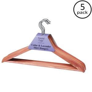 Woodlore Aromatic Cedar Hangers With Pant Bar and Lavender Fragrance (5 Pack) 84508