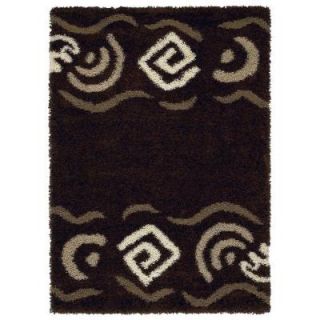 United Weavers  Sideweaver Chocolate 5 ft. 3 in. x 7 ft. 2 in. Contemporary Area Rug 320 02151 58