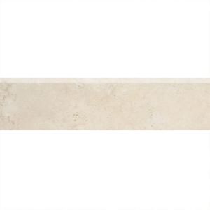Daltile Alessi Crema 3 in. x 13 in. Glazed Porcelain Bullnose Floor and Wall Tile AL05S43E91P