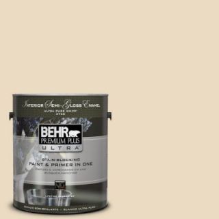 BEHR Premium Plus Ultra 1 gal. #1822 Navajo White Semi Gloss Enamel Interior Paint 375001