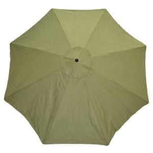 Plantation Patterns 11 ft. Patio Umbrella in Lakeside Green Textured 9111 01256100