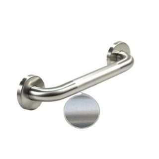 WingIts Premium Series 12 in. x 1.25 in. Grab Bar in Satin Peened Stainless Steel (15 in. Overall Length) WGB5SSPE12