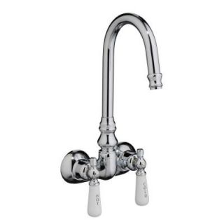 Pegasus 2 Handle Claw Foot Tub Faucet without Handshower with Gooseneck Spout in Polished Chrome 4052 PL CP