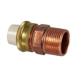 NIBCO 1/2 in. x 3/4 in. Lead Free Copper and CPVC CTS MPT x Slip Transition Union C4733 4