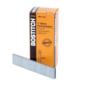 Bostitch 1 in. x 20 Gauge 3/16 in. Crown Hardwood Flooring Staple (5200 Per Box) SB97 1GLS