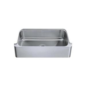 KOHLER Verity Undermount Stainless Steel 33x17.375x8.75 0 Hole Single Bowl Kitchen Sink DISCONTINUED K 3086 NA