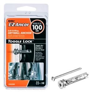 E Z Ancor Toggle Lock 100 Pan Head Phillips Heavy Duty Self Drilling Drywall Anchors with Screws (10 Pack) 25220