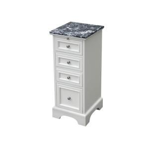 Home Styles Wooden Naples 14 in. W Bath Utility Chest in White 5530 133