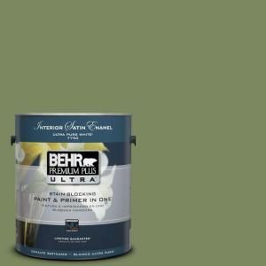 BEHR Premium Plus Ultra 1 Gal. #PPU10 2 Tuscany Hillside Satin Enamel Interior Paint 775301