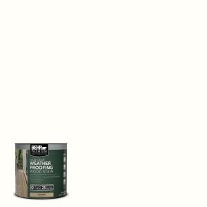 BEHR Premium 8 oz. #SC210 Ultra Pure White Solid Color Weatherproofing Wood Stain Sample 501116