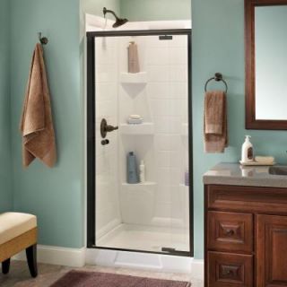 Delta Panache 36 in. x 66 in. Pivot Shower Door in Oil Rubbed Bronze with Frameless Clear Glass 158913.0