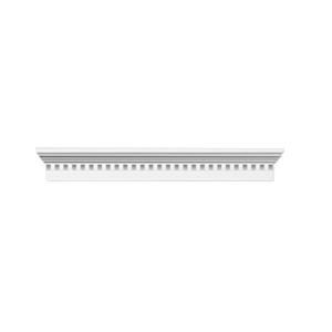 Fypon 36 in. x 9 in. x 4 1/2 in. Crosshead with Smooth Trim Dentil WCH36X9D