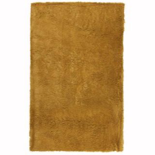Home Decorators Collection Faux Sheepskin Camel 4 ft. x 6 ft. Area Rug 5248220830