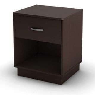 South Shore Furniture Clever Nightstand in Chocolate 3359062