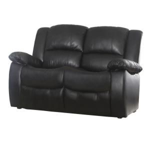 Furniture of America Clarksville Black Leatherette Recliner Loveseat S6001 LV