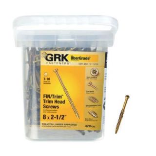 GRK Fasteners 8 x 2 1/2 in. Finish Trim Head Screw (420 Pack) 115730
