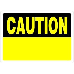 The Hillman Group 10 in. x 14 in. Plastic Blank Caution Sign 842066