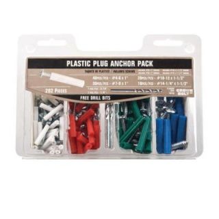 Crown Bolt 202 Piece Plastic Plug Anchor Pack with Screws 48162