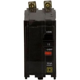 Square D by Schneider Electric QO 15 Amp Two Pole Bolt On Circuit Breaker QOB215