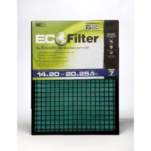 Web ECO 20 in. x 25 in. x 1 in. Electrostatic FPR 4 Adjustable Air Filter WECO