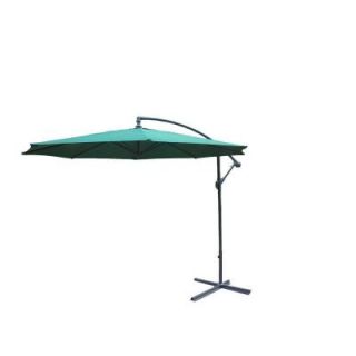 Oakland Living Mississippi 10 ft. Tiltable Cantilever Patio Umbrella in Green 4110 GN