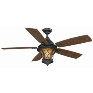 Hampton Bay Veranda II 52 in. Indoor/Outdoor Natural Iron Ceiling Fan AL03 NI