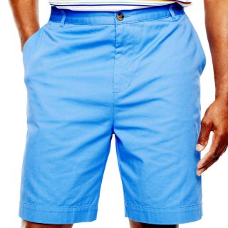 TAILORBYRD Solid Twill Shorts Big and Tall, Blue, Mens