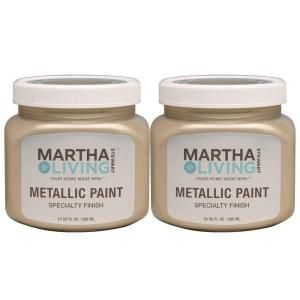 Martha Stewart Living 10 oz. Metallic Golden Pearl Paint (2 Pack) DISCONTINUED 207749