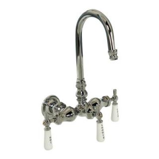 Barclay Products Porcelain Lever 2 Handle Claw Foot Tub Faucet with Diverter in Chrome 4001 PL CP