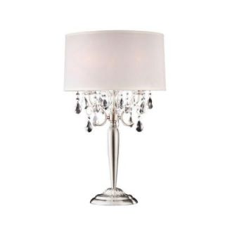 ORE International 29 in. Crystal Silver Table Lamp K 5109T