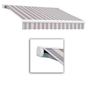 AWNTECH 14 ft. Key West Full Cassette Manual Retractable Awning (120 in. Projection) in Dusty Blue Multi KWM14 374 DBM