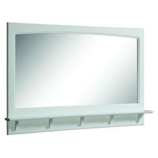 Design House Concord 31 in. L x 48 in. W Framed Wall Mirror with Shelf in White Gloss 539932