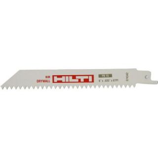 Hilti 6 in. x 6 TPI Wood Reciprocating Saw Blades (5 Pack) 205989