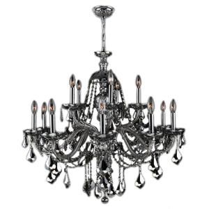Worldwide Lighting Provence Collection 15 Light Chrome Chandelier with Clear Crystal W83101C35 CH