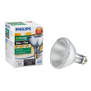 Philips EcoVantage 50 Watt (75W) PAR30L Flood Halogen Light Bulb 420208
