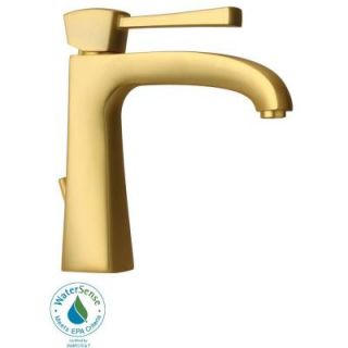 La Toscana Lady Single Hole 1 Handle Low Arc Bathroom Faucet in Satin Gold 89OK211