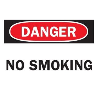 Brady 10 in. x 14 in. Aluminum Danger No Smoking Sign 42654