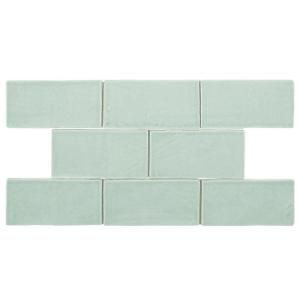 Merola Tile Cotswold Acqua 3 in. x 6 in. Ceramic Wall Tile (1 sq. ft. / pack) WNU36CAC