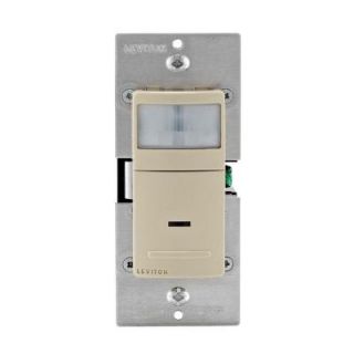Leviton 180 Degree PIR Incandescent CFL LED Occupancy Detector   Ivory R01 IPS02 1LI