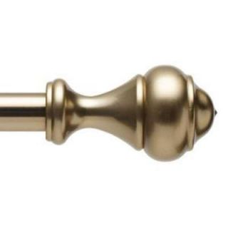 Home Decorators Collection 48 in.   84 in. L Brass 5/8 in. Curtain Rod Kit with Esquire Finial 03 0373P