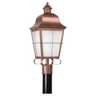 Sea Gull Lighting Chatham 1 Light Outdoor Weathered Copper Post Top 82973BL 44