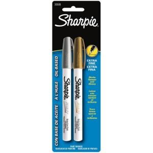 Sharpie Metallic Gold and Silver Extra Fine Point Oil Based Paint Marker (2 Pack) 30588PP